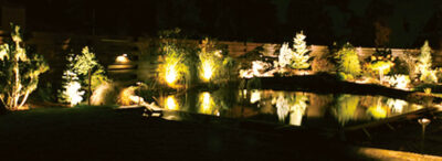 Šviesomis sukurtas įspūdingas Gintauto Kavaliausko baseino vaizdas. Karolio Dvylio albumo nuotrauka