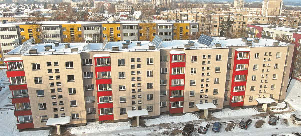 Renovuotas daugiabutis Marijampolėje.