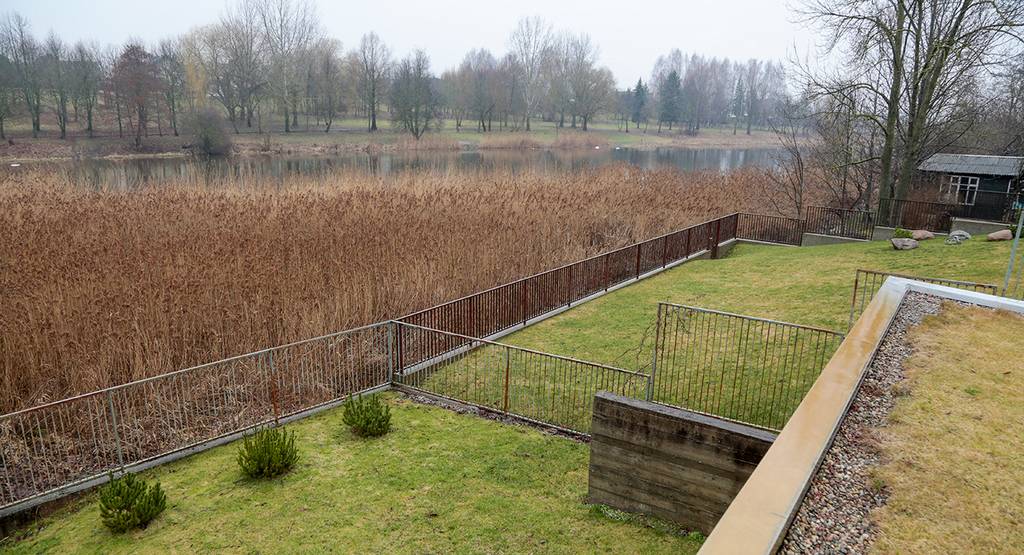 Taką ant polių planuojama statyti šiame pelkėtame paupyje.