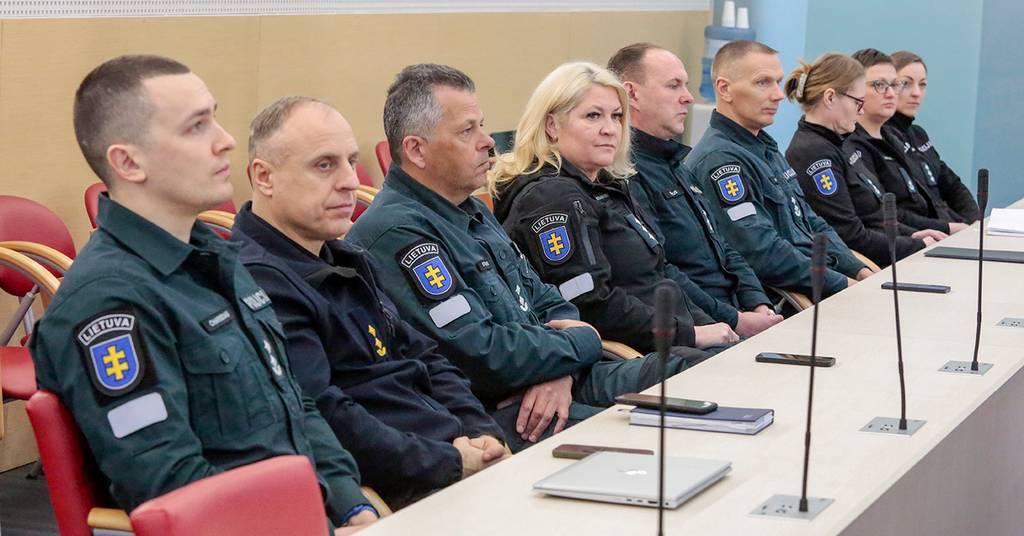 Marijampolės apskrities VPK padalinių vadovai. Ričardo Pasiliausko nuotraukos.