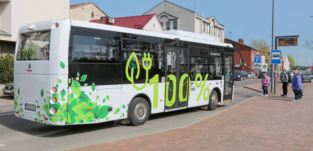 Elektrinis autobusas.