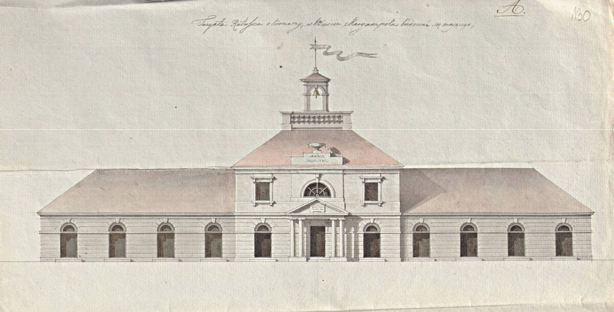 Rotušės ir kramų projektas 1915 m.