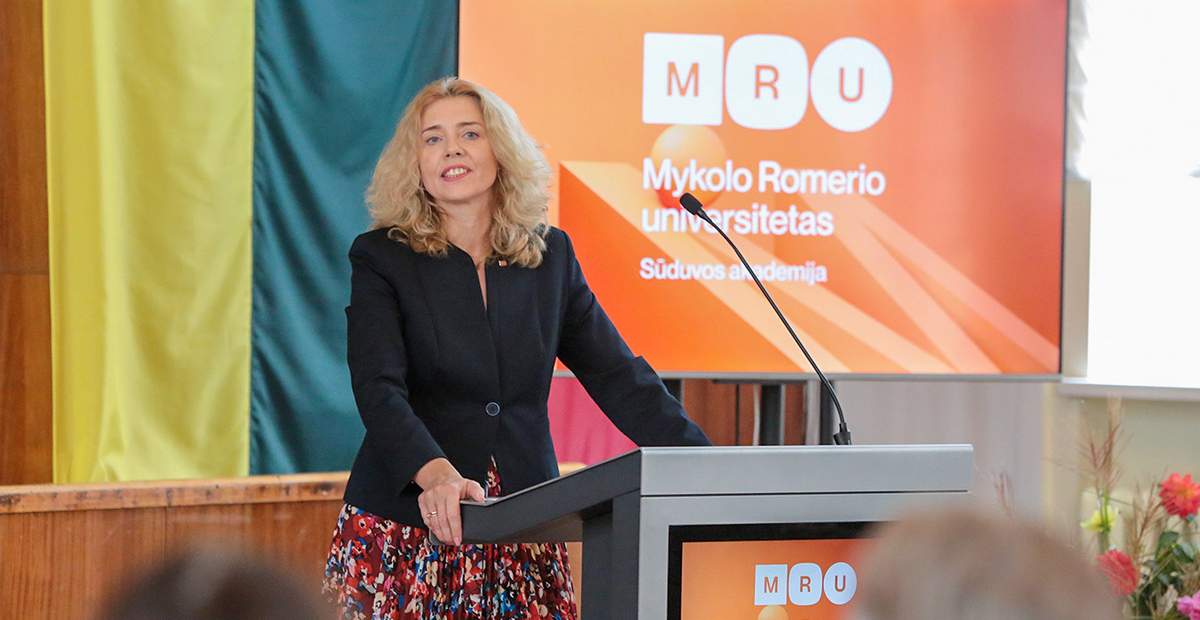 Mykolo Romerio universiteto rektorė prof. dr. Inga Žalėnienė.