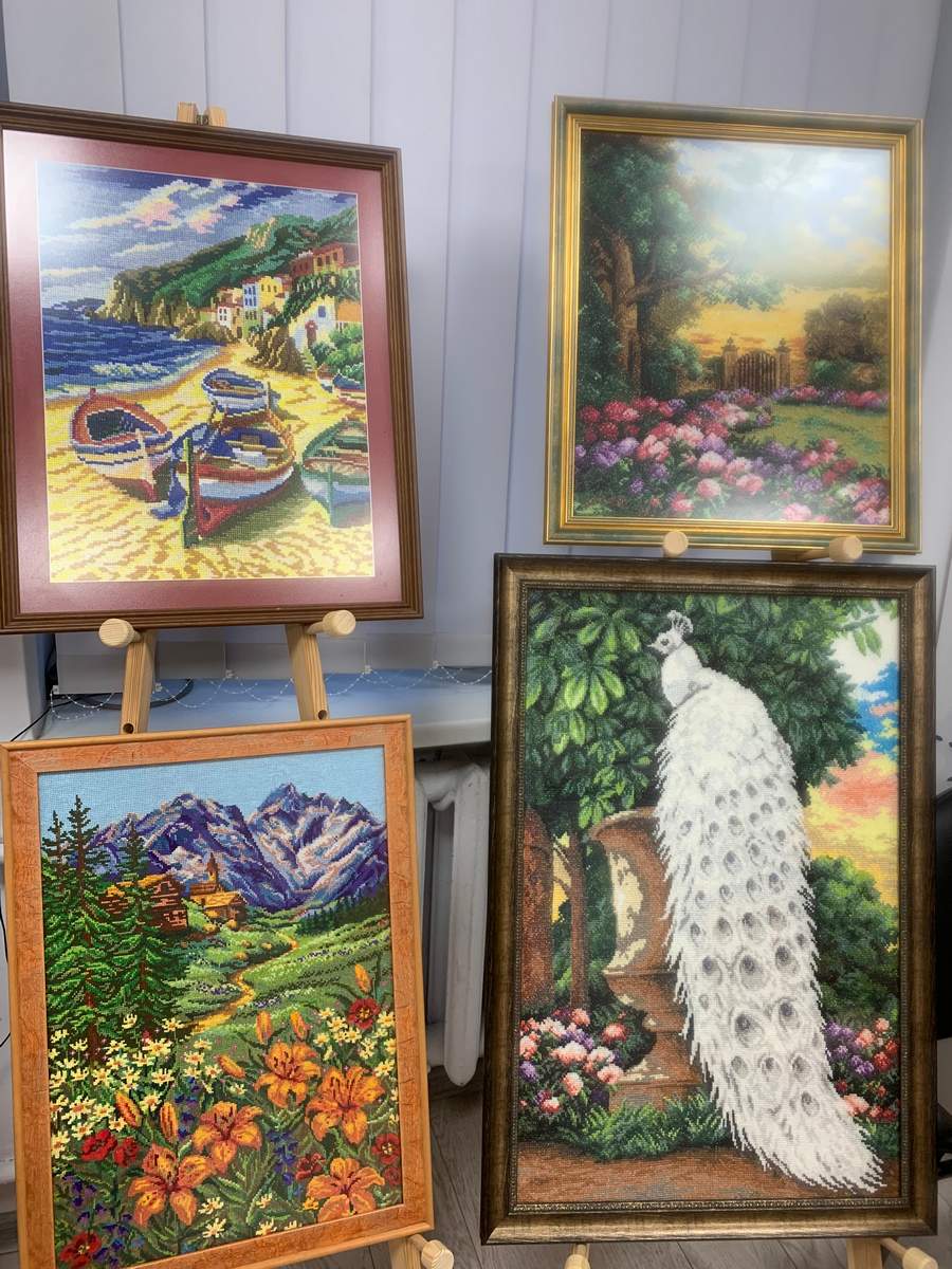 Kiek kryželių kiekviename tokių paveikslų?