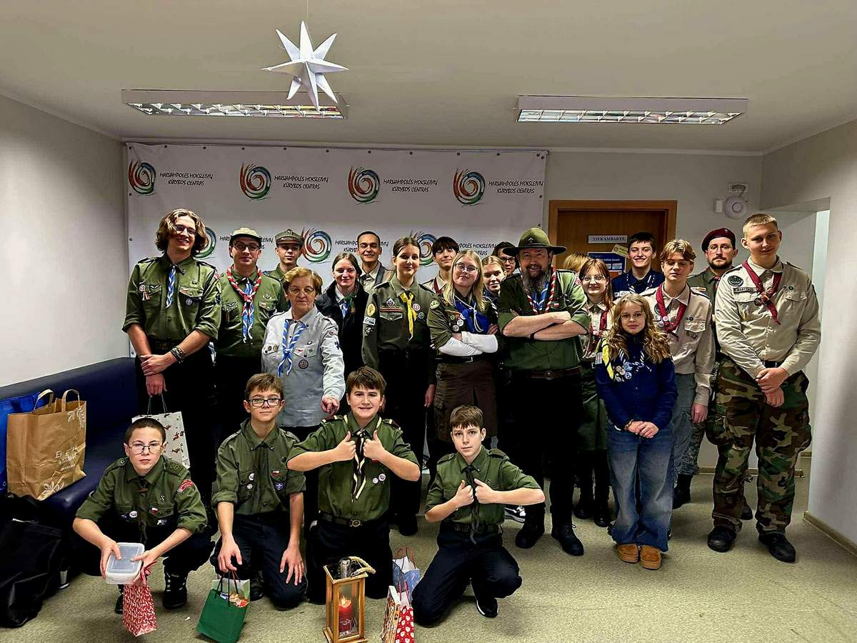 Betliejaus taikos ugnis paimama iš Lenkijos skautų