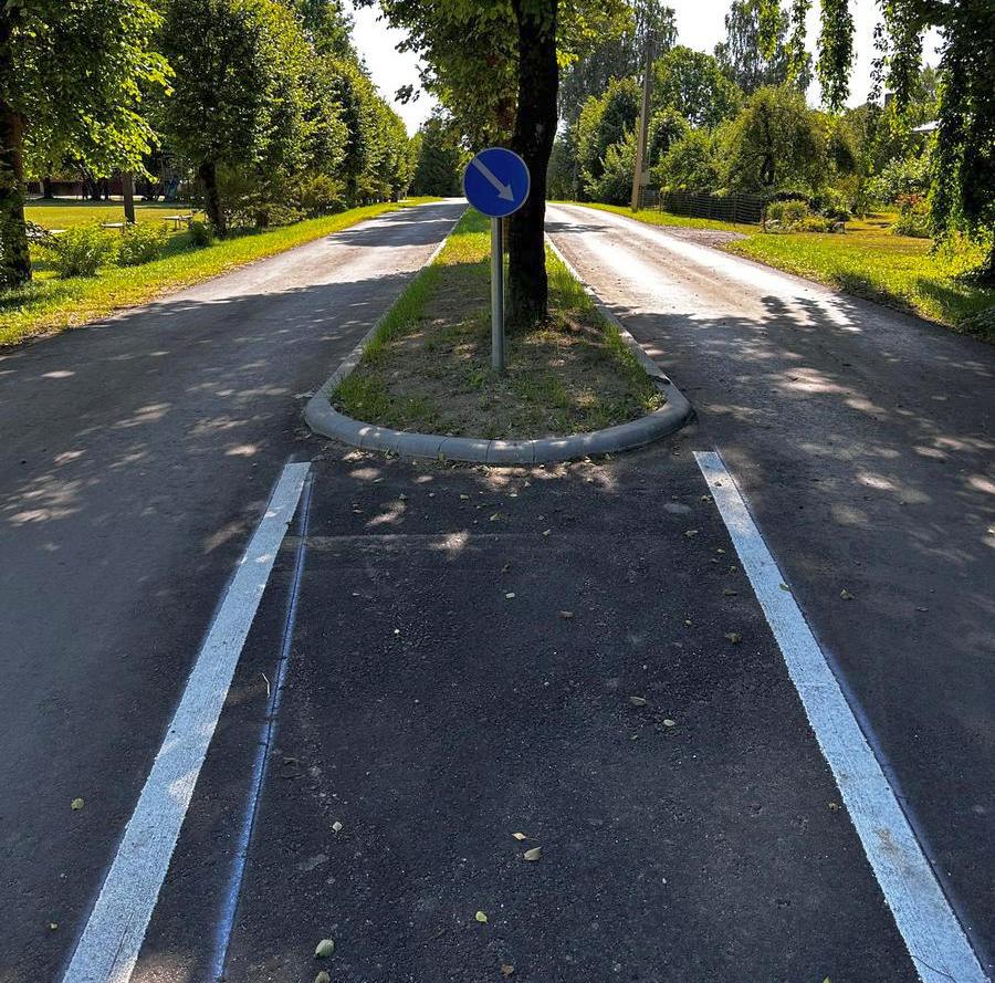 Būdos kaimo Liepų gatvės dalis jau išasfaltuota.