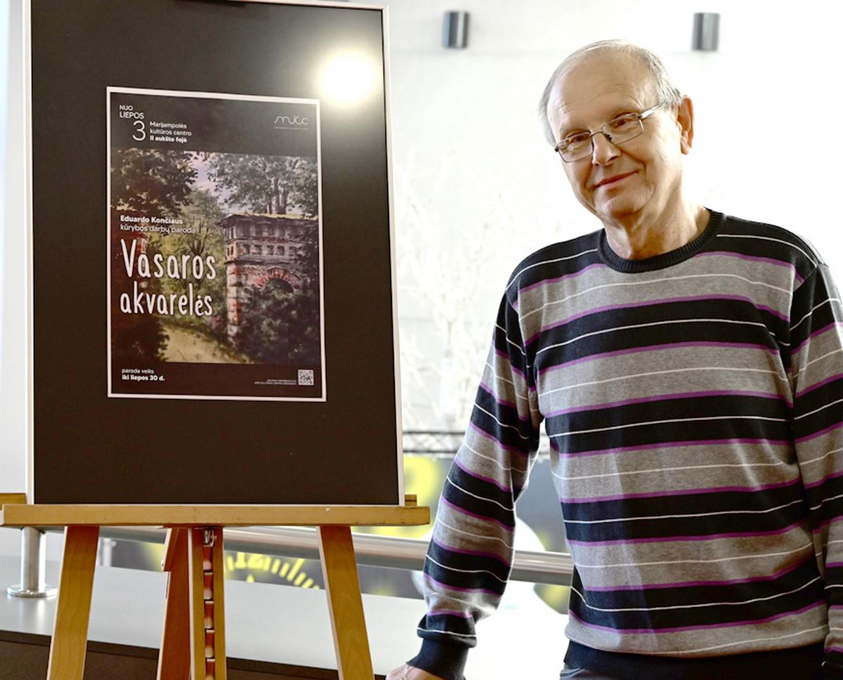 Parodos plakate autorius įamžino vartus, pro kuriuos tiek vaikščiota… 
